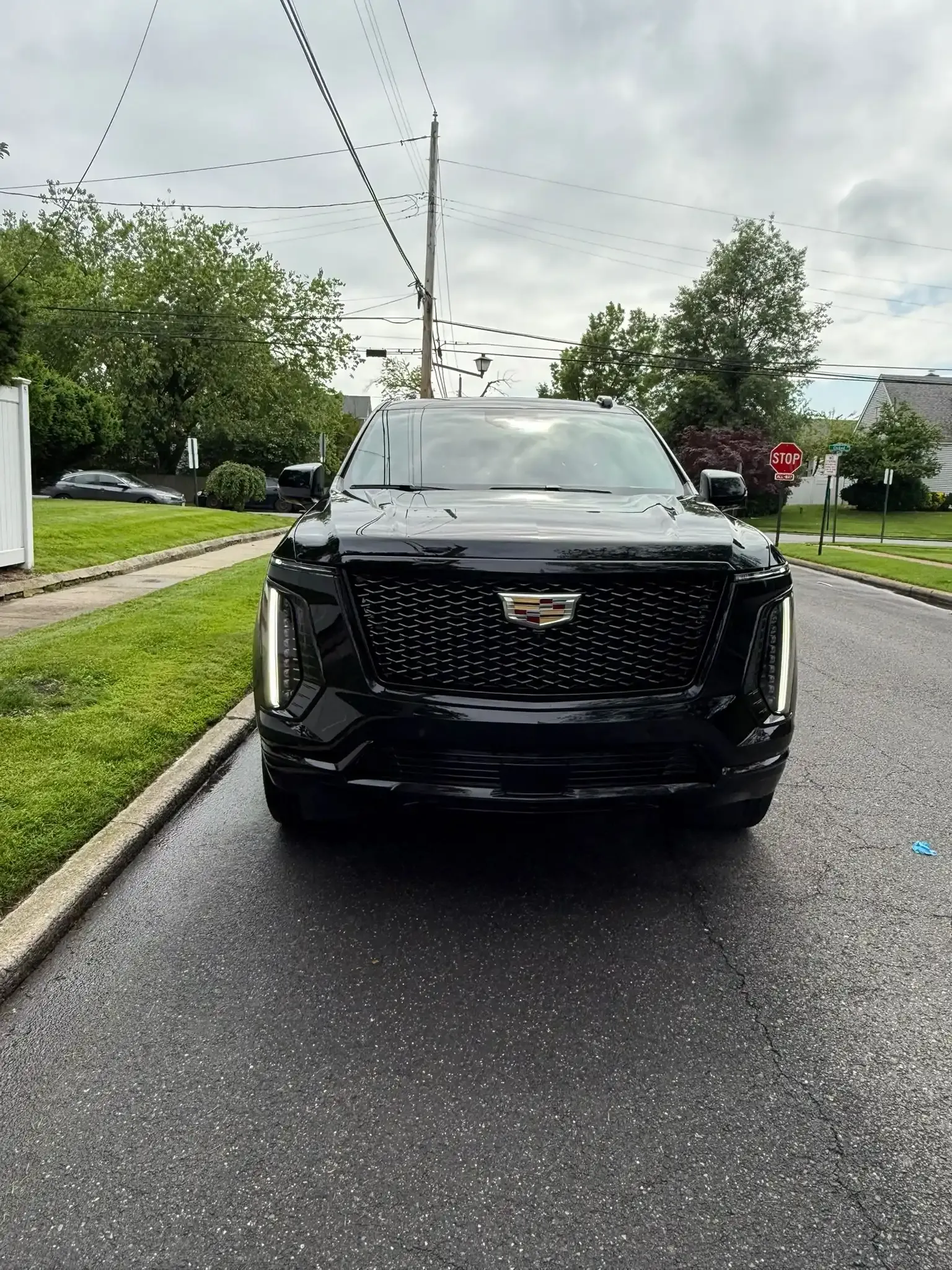 Cadillac SUV Road Side Parked